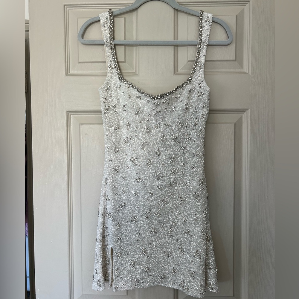 Clio Peppiatt Embellished Stretch Tulle Mini Dress - Picture 7 of 9